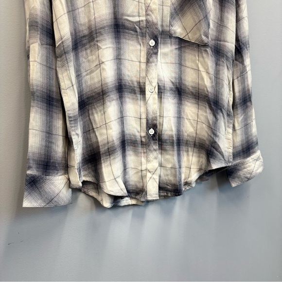 Rails Hunter Flannel Small White Gray Purple plaid - Picture 5 of 12